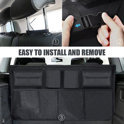 Suv Trunk Organizer for Groceries Back Seat Hanging Organizer,600D Oxford Cloth Foldable Wear-Resistant and Waterproof with 8 Storage Bag, Very Good Car Accessories for Men &Women