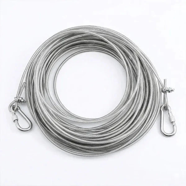 Stainless steel PVC coated clothesline wire - [specific: balcony use / thickness / installation / Pet Wire]