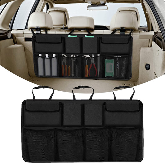 Suv Trunk Organizer for Groceries Back Seat Hanging Organizer,600D Oxford Cloth Foldable Wear-Resistant and Waterproof with 8 Storage Bag, Very Good Car Accessories for Men &Women