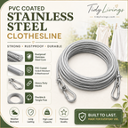 Premium Stainless Steel PVC Coated Clothesline – Heavy-Duty Rust-Resistant Drying Wire -  Free Shipping