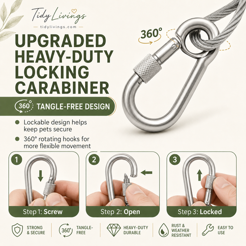 Premium Stainless Steel PVC Coated Clothesline – Heavy-Duty Rust-Resistant Drying Wire -  Free Shipping